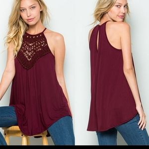 Crochet Lace Detail Tanks